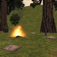 A campsite near the cottages.