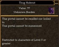 Thug Hideout Portal Stats