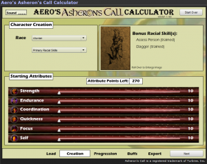 AERO'S Asherons Call Calculator.png