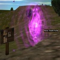 The new entrance to Serac Vault, complete with warning sign.