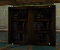 But, most interesting is a Bookcase to the SW, which, opened by a Tome, gives access to the true secrets of Nuhmudira's Dungeon (see description there)