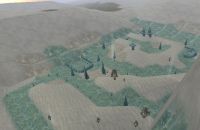 Frozen Valley with Ice Structures